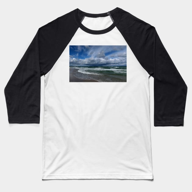 A rough day at the beach Baseball T-Shirt by Trine